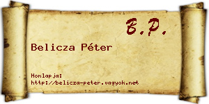 Belicza Péter névjegykártya